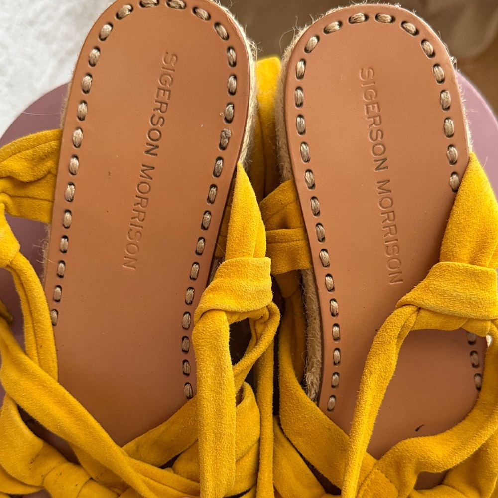 Sigerson Morrison Espadrille Platform Sandals - Picture 6 of 7